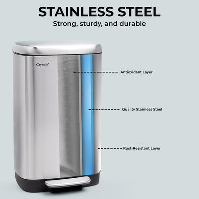 30L Pedal Bin with Soft Close Lid
