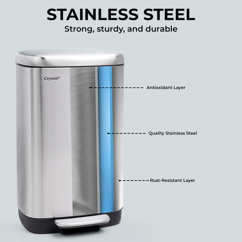 30L Pedal Bin with Soft Close Lid