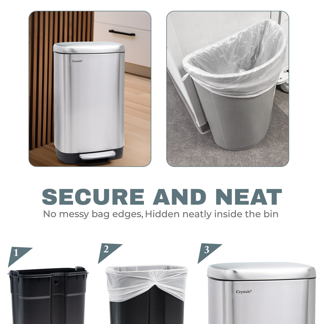 30L Pedal Bin with Soft Close Lid