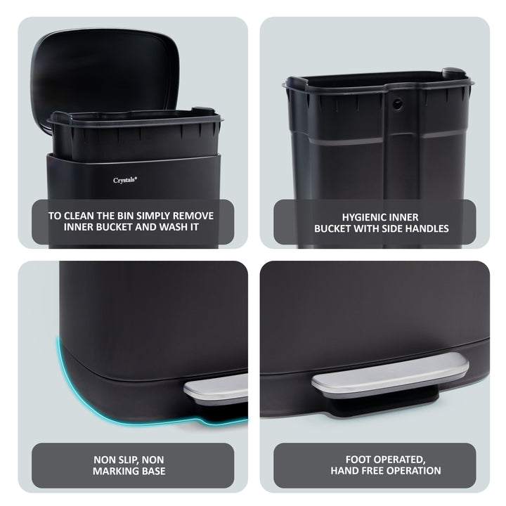 30L Pedal Bin with Soft Close Lid