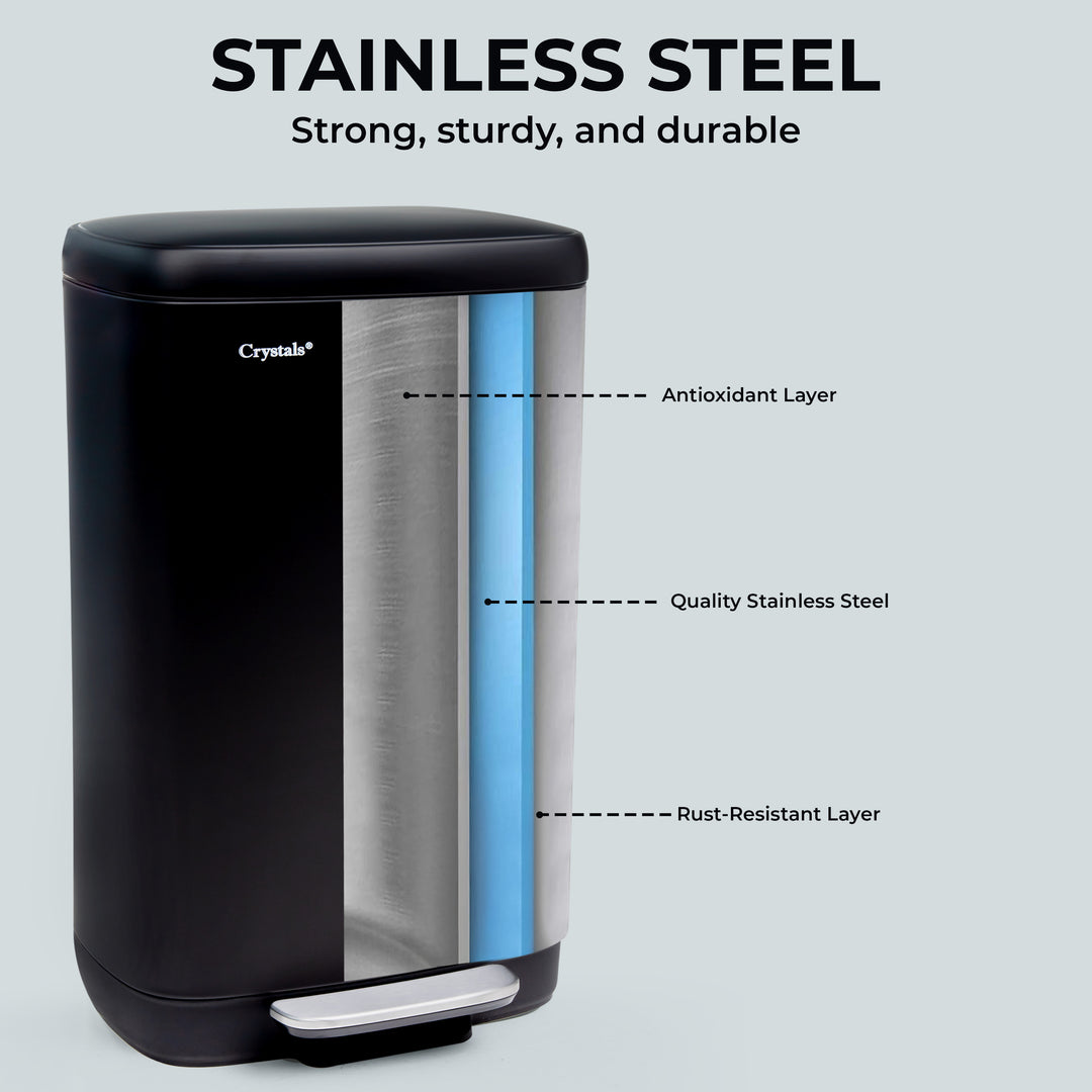 30L Pedal Bin with Soft Close Lid