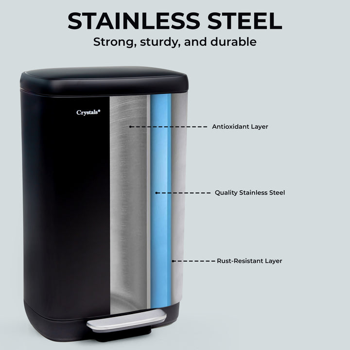 30L Pedal Bin with Soft Close Lid