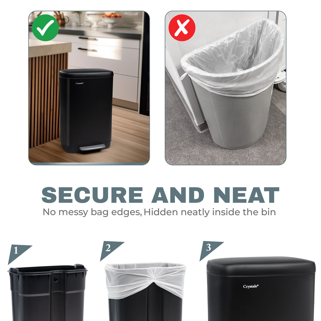 30L Pedal Bin with Soft Close Lid