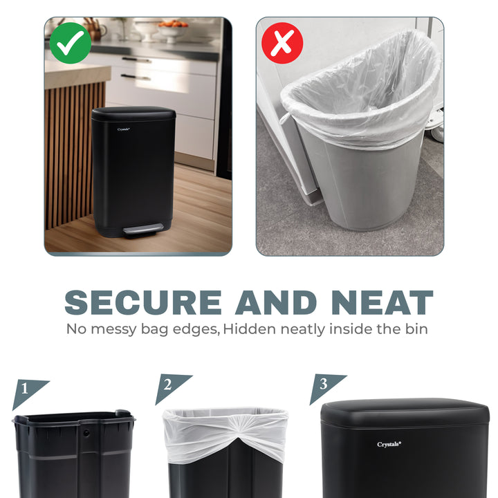 30L Pedal Bin with Soft Close Lid