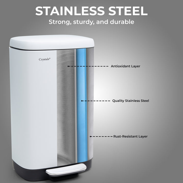 30L Pedal Bin with Soft Close Lid