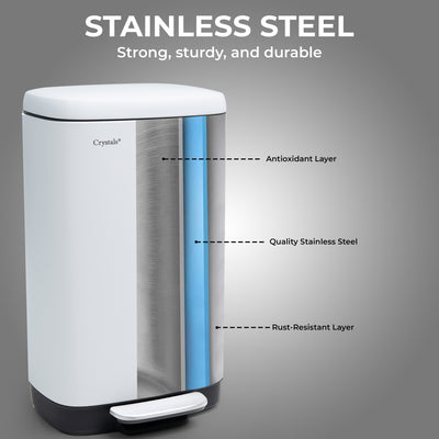 30L Pedal Bin with Soft Close Lid