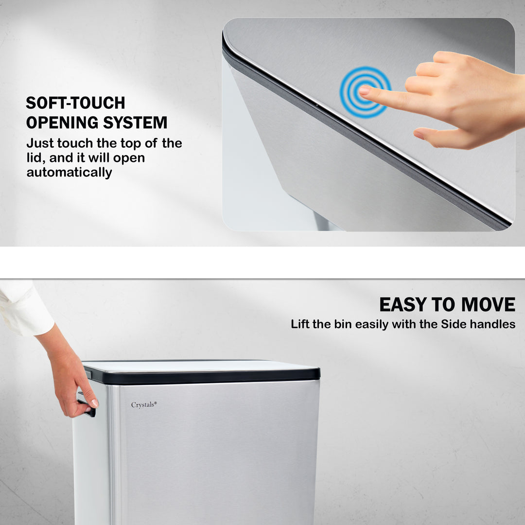 35L Press Top Rubbish Bin