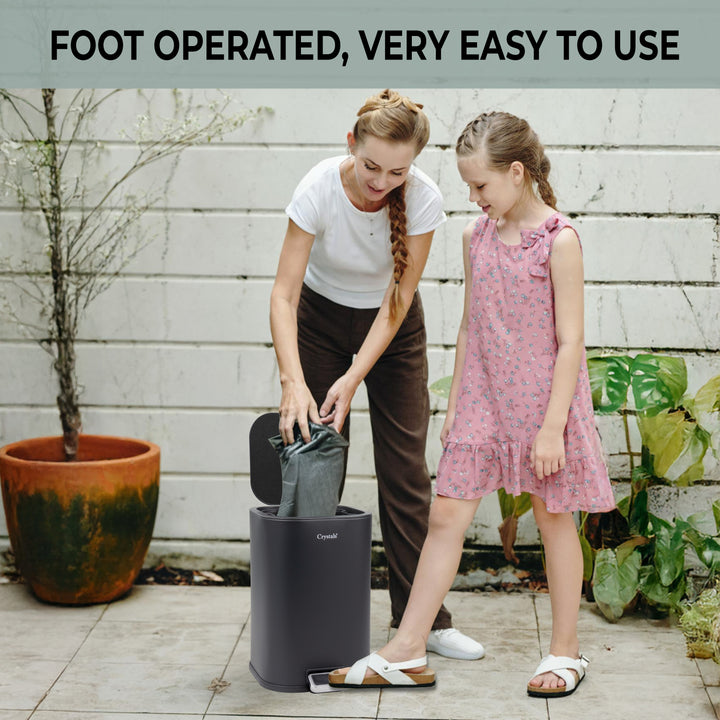 5L Soft Close Stainless Steel Pedal Bin