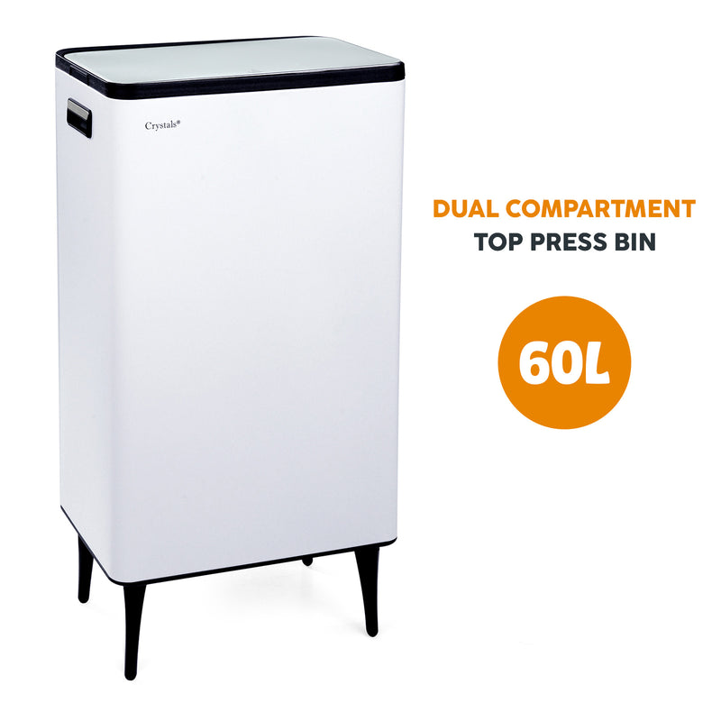 60L Dual Compartment Kitchen Bin