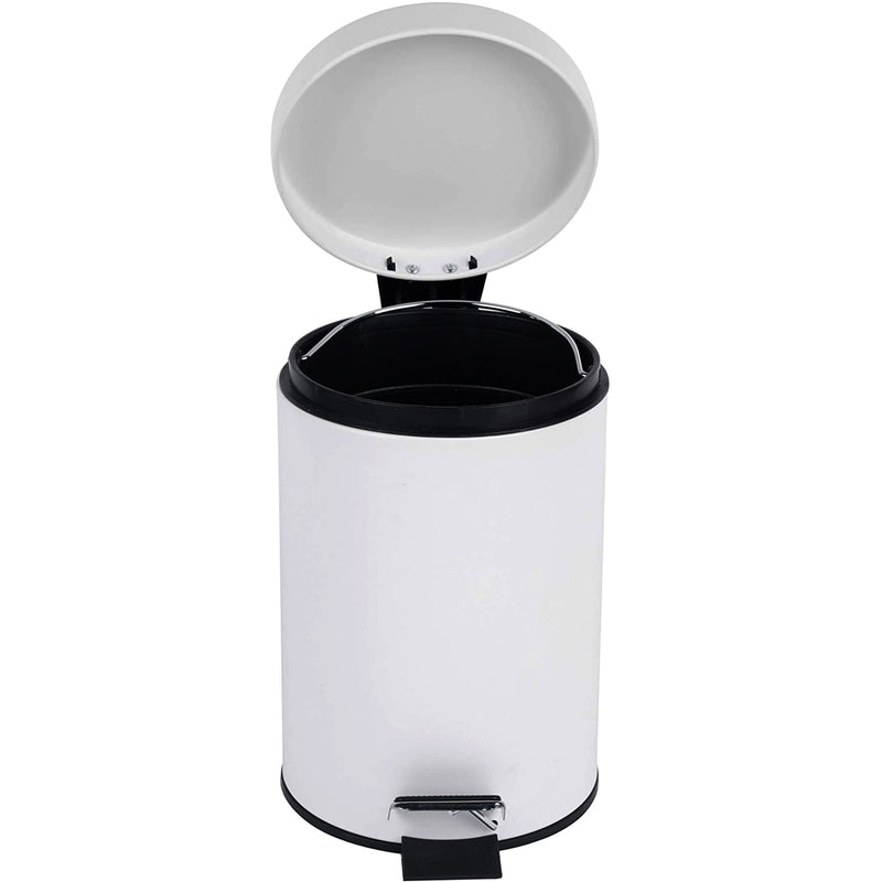 3 Litre Stainless Steel Pedal Bin White