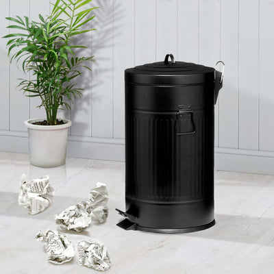 30 LTR American Style Black Pedal Bin