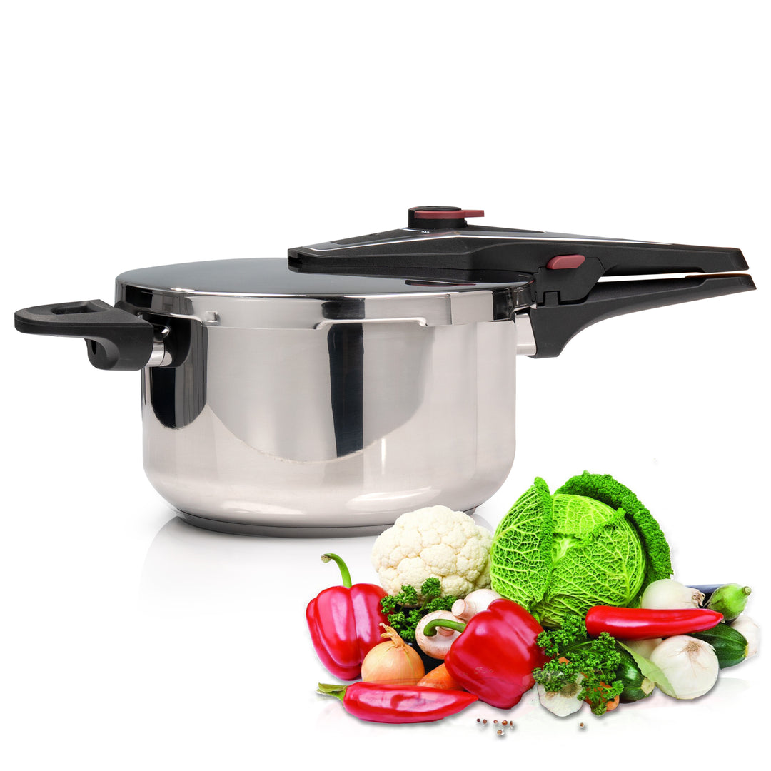 4/6 Litre Dual Handle Stainless Steel Pressure Cooker
