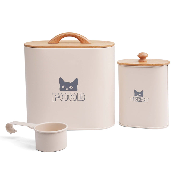 Cat Food Storage Container With Scoop