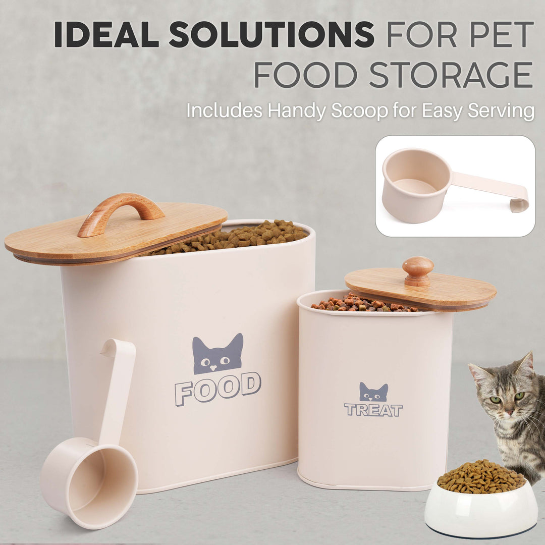 Cat Food Storage Container With Scoop