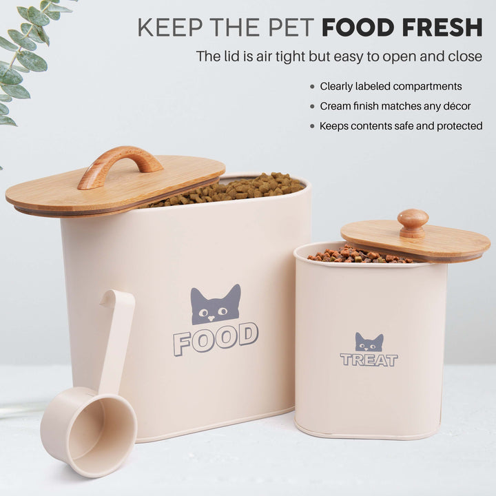 Cat Food Storage Container With Scoop