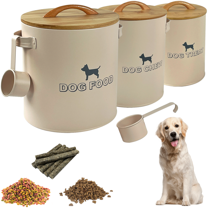 3pcs Pet Dog Food Storage Container Bin