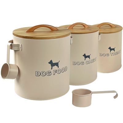 3pcs Pet Dog Food Storage Container Bin