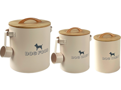 3pcs Pet Dog Food Storage Container Bin