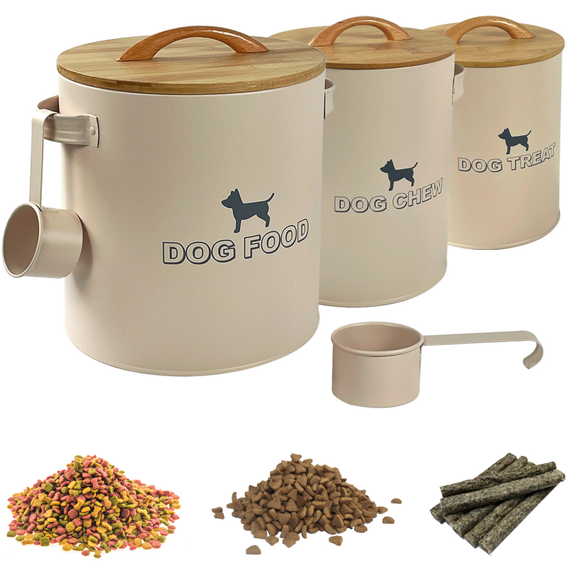 3pcs Pet Dog Food Storage Container Bin