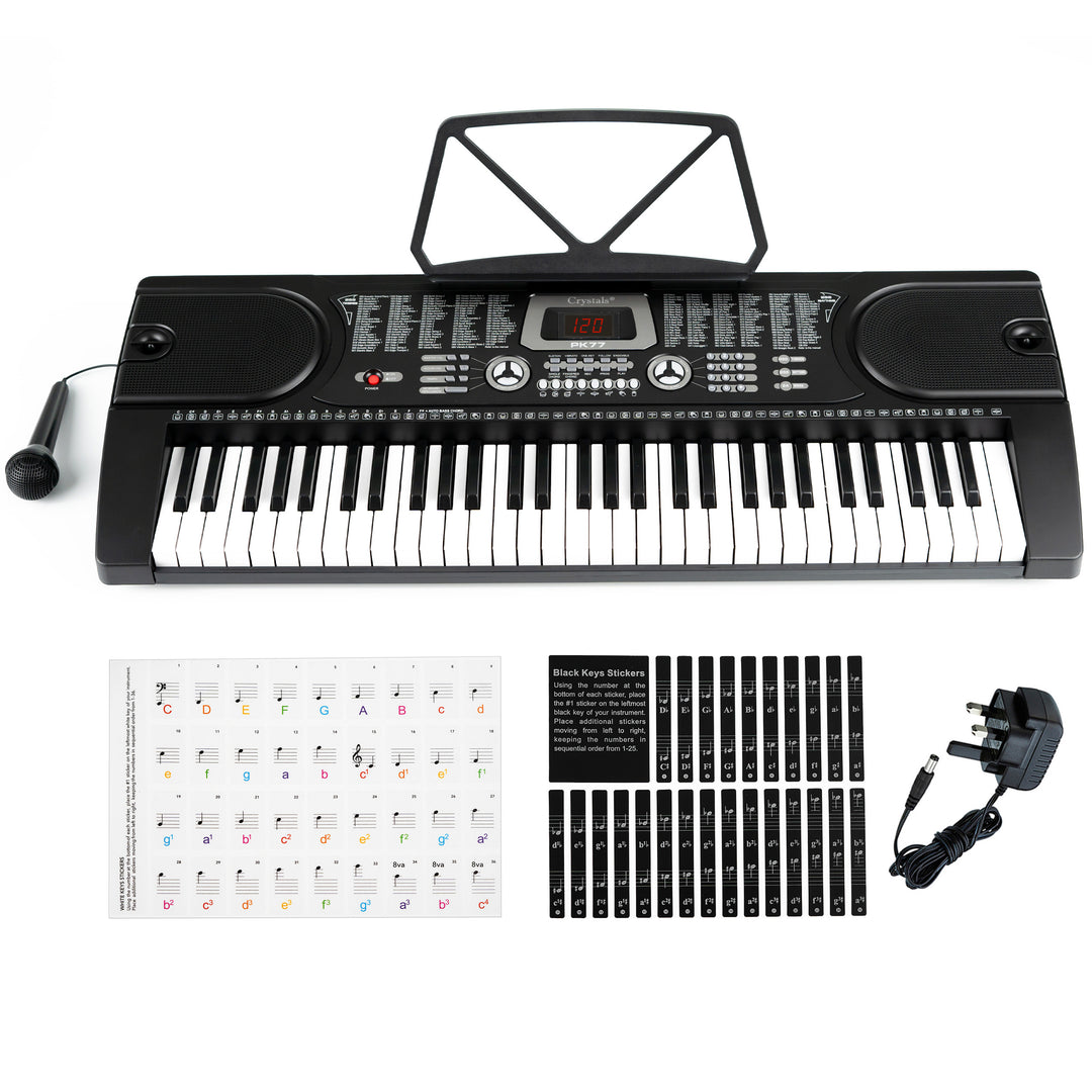61 Keys Electronic Keyboard Piano + Stand & Music Chair