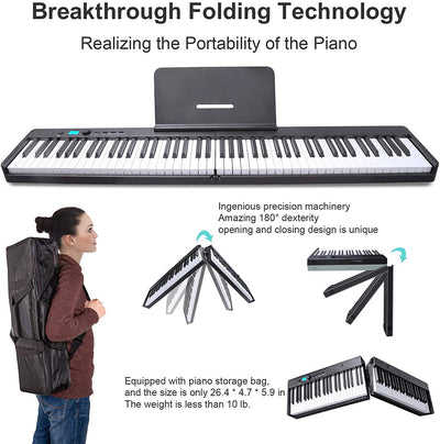 Crystals 88 Keys Foldable Piano Keyboard