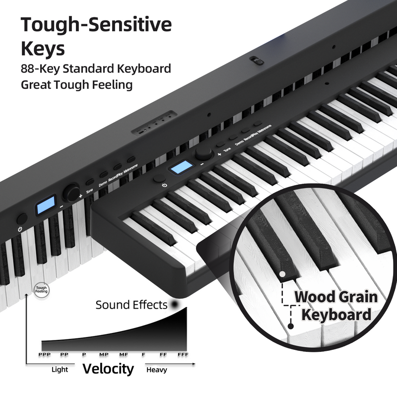 Crystals 88 Keys Foldable Piano Keyboard