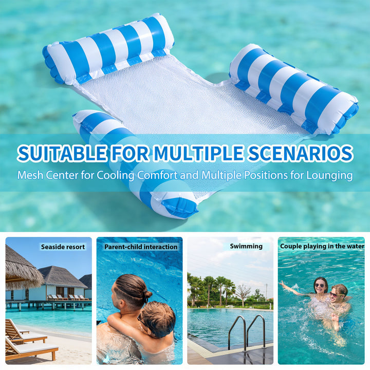 2x Inflatable Floating Water Hammock