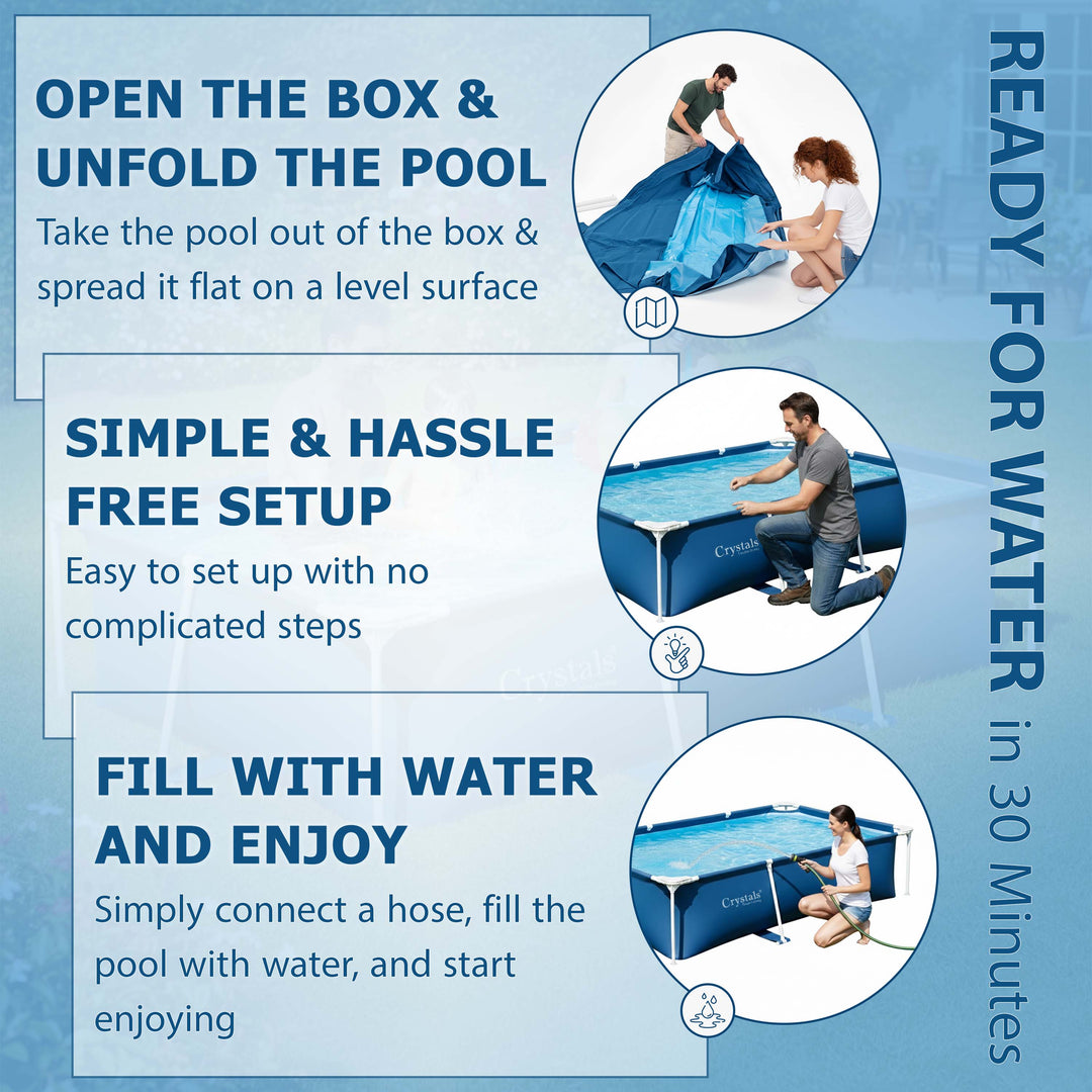 Crystals Deluxe Splash Frame Pool - 2300L