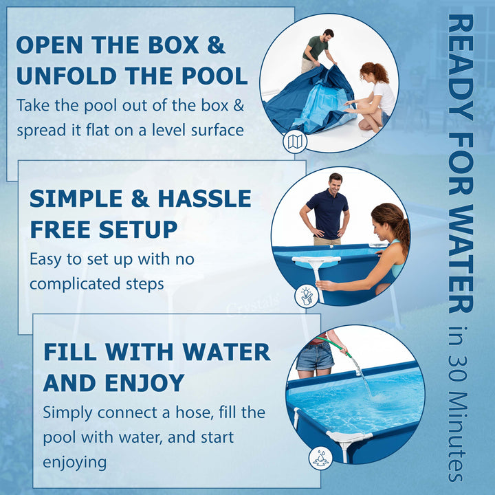 Crystals Deluxe Splash Frame Pool - 3300L