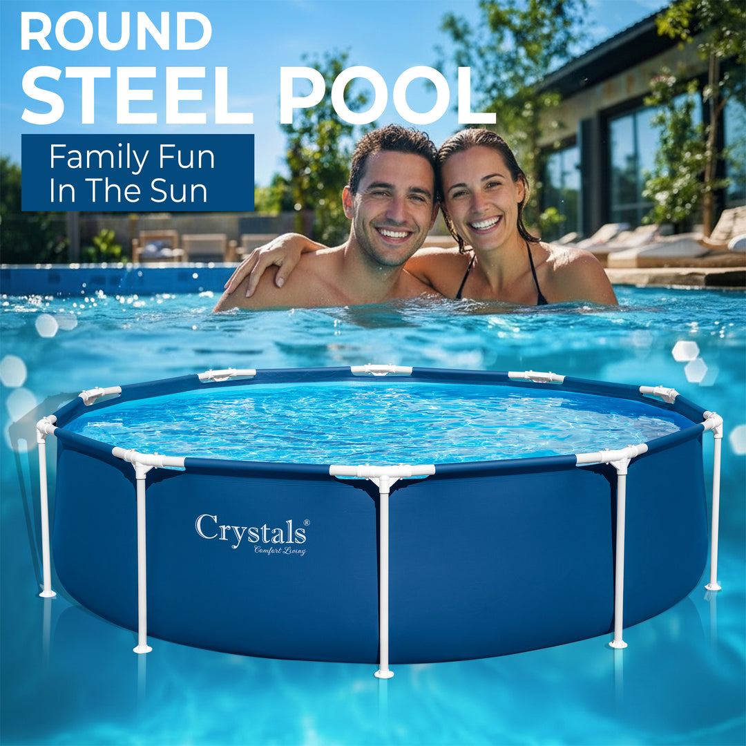 Crystals Steel Pro Frame Pool, 305 x 76 cm, 10ft Blue