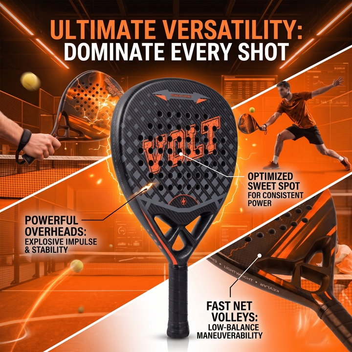 Padel Racket Carbon Fiber 375g &amp; Bag