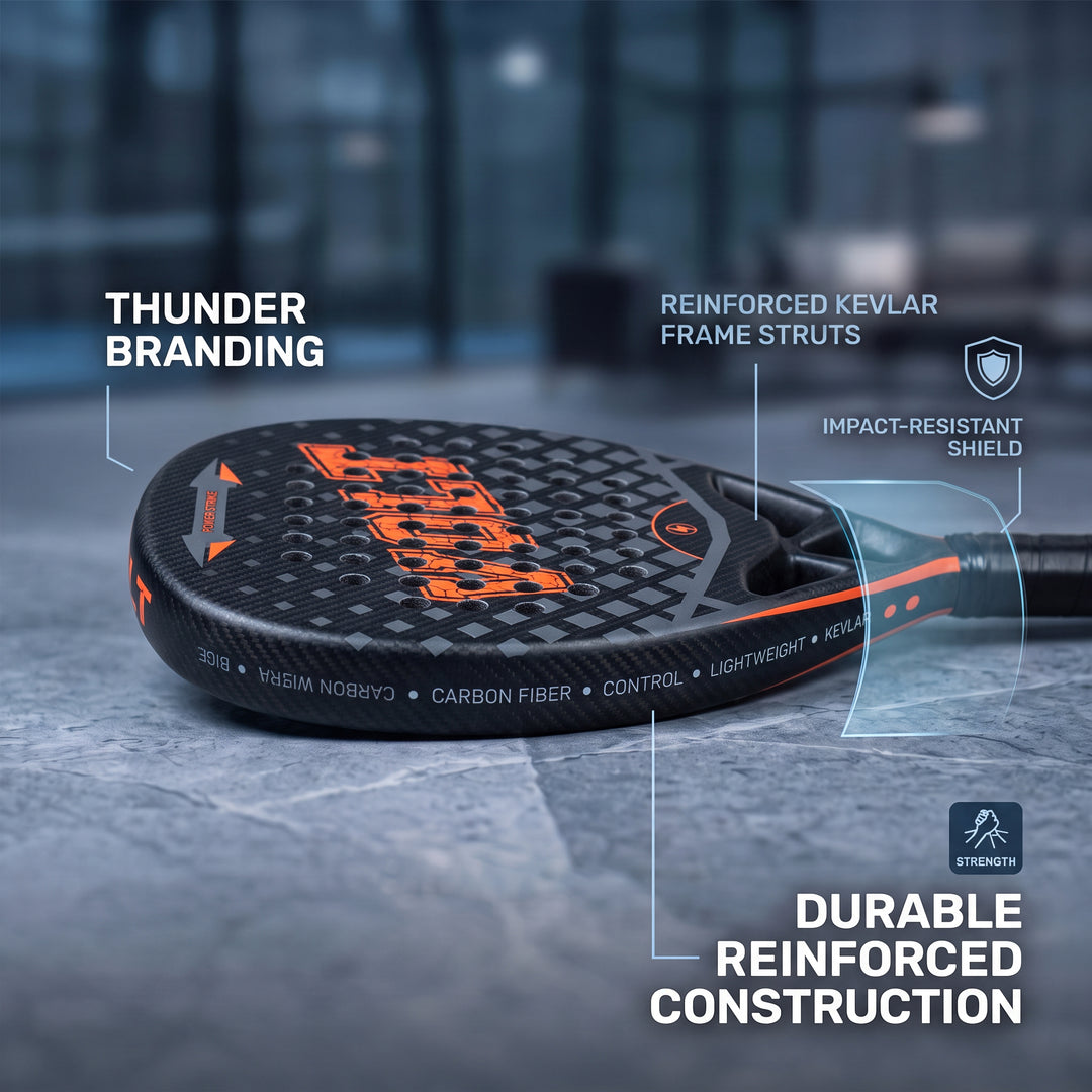 Padel Racket Carbon Fiber 375g &amp; Bag