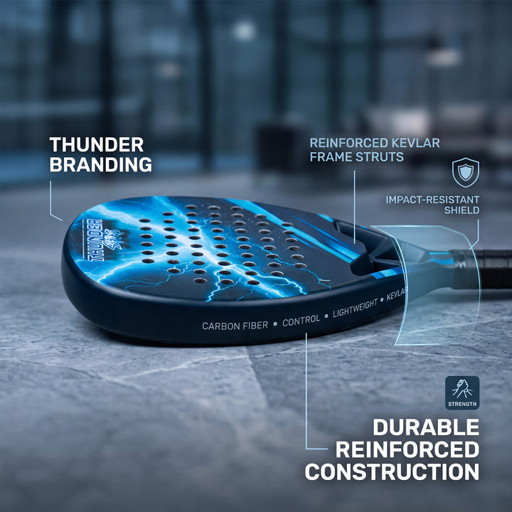 Padel Racket Carbon Fiber 375g &amp; Bag