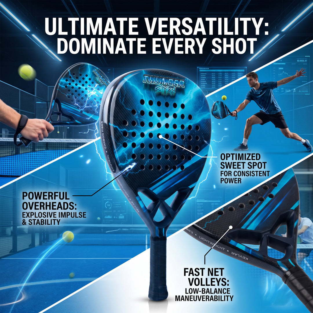 Padel Racket Carbon Fiber 375g &amp; Bag