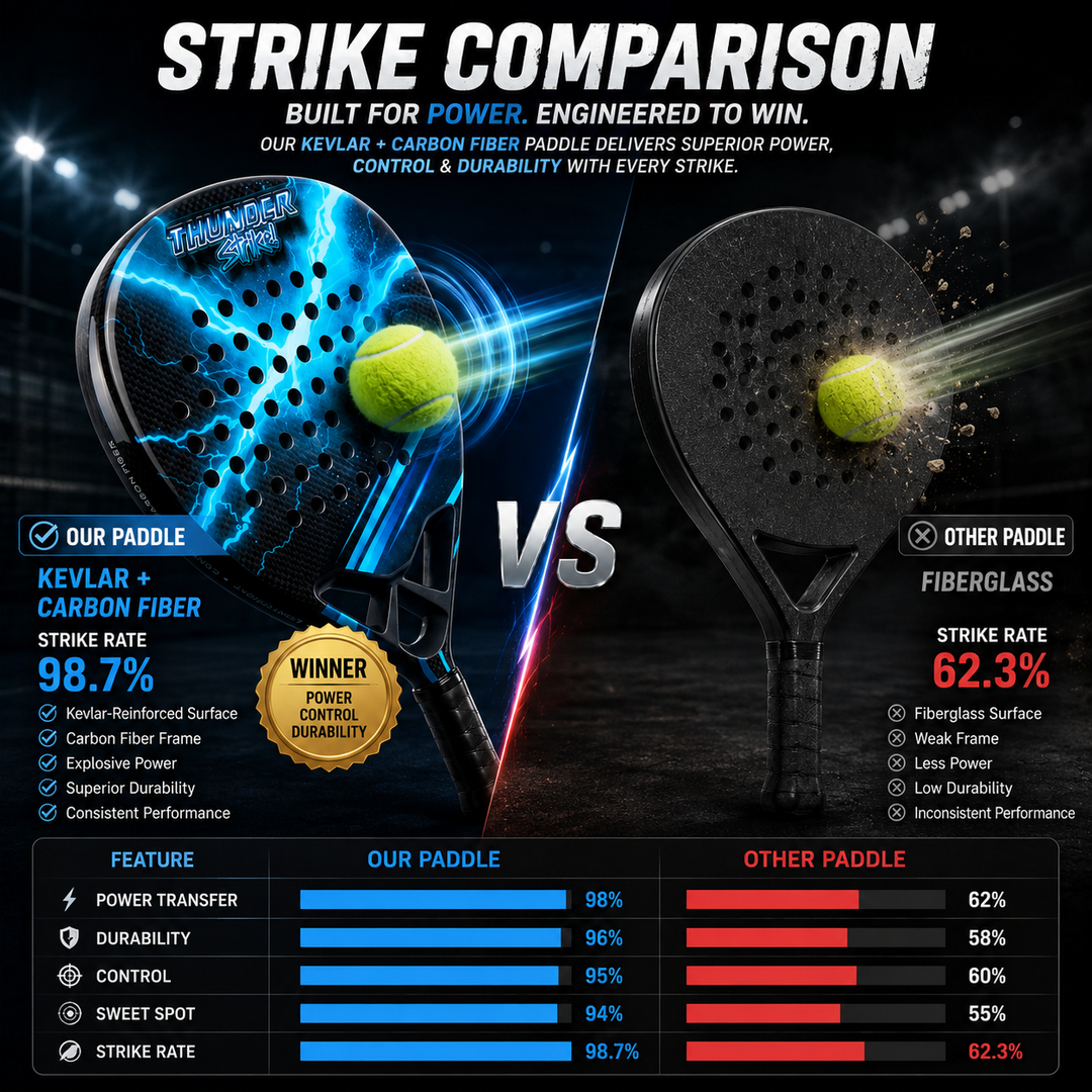 Padel Racket Carbon Fiber 375g &amp; Bag