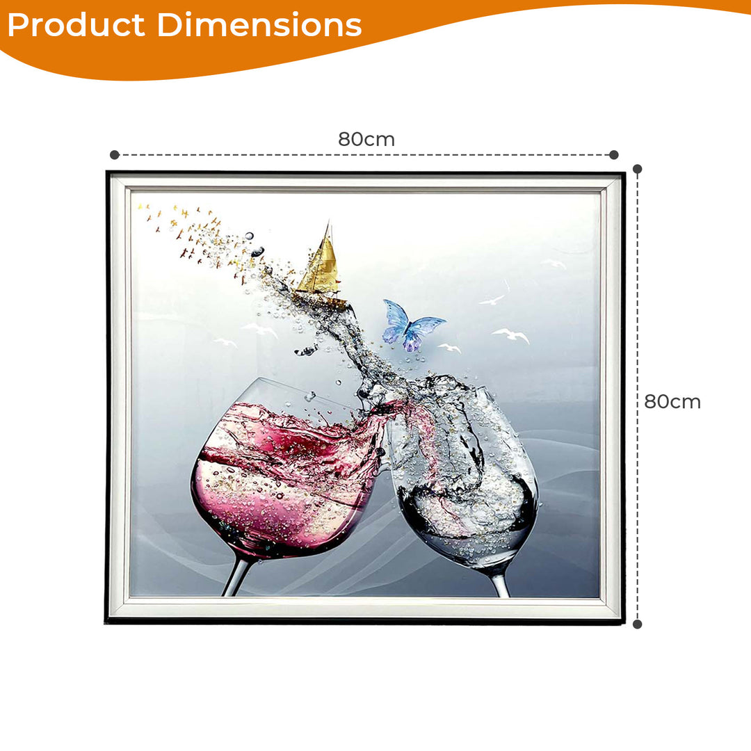 The Art of Enjoyment Canvas Painting - 80x80cm