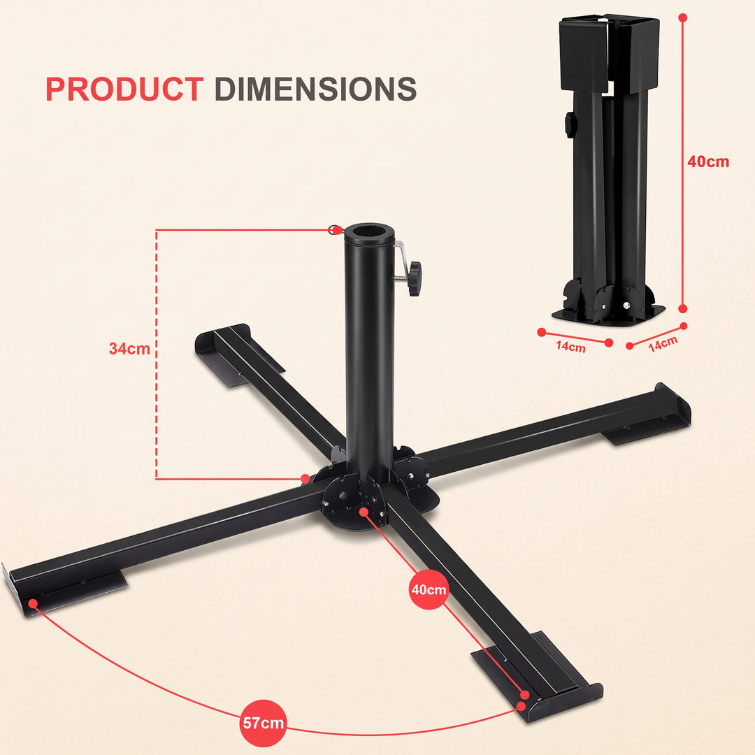 Foldable Parasol Base Black