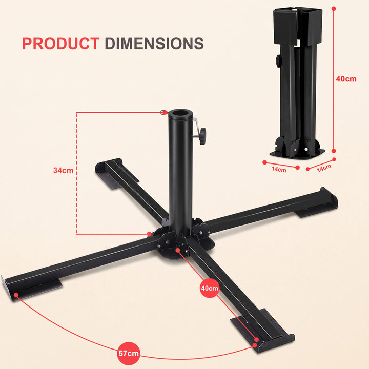 Foldable Parasol Base Black