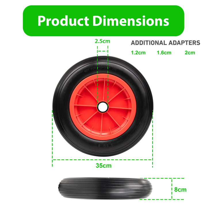 14" Puncture Proof Wheelbarrow Wheel