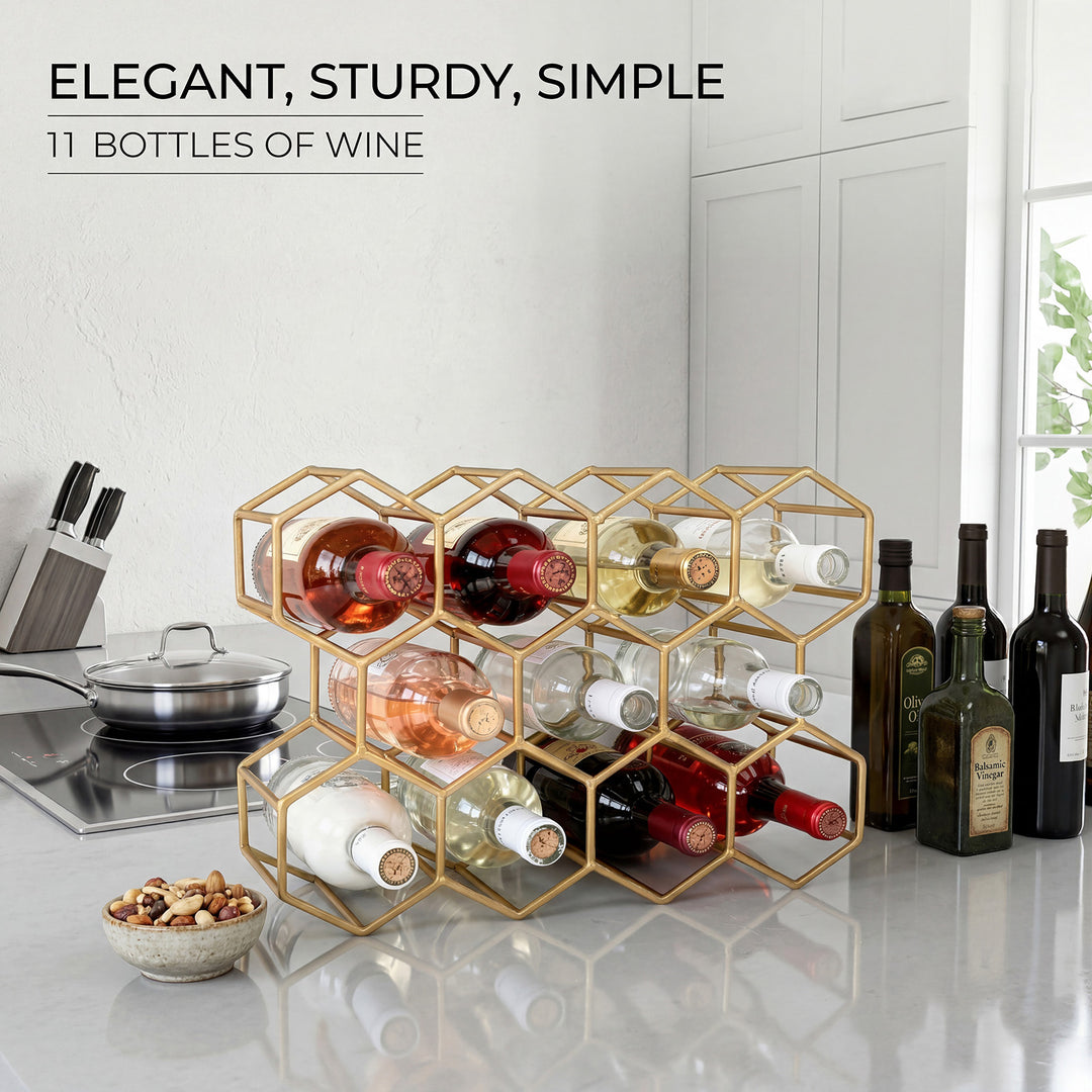 11 Bottle Wine Rack Holder