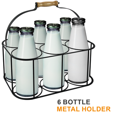Metal 6 Milk Bottle Holder