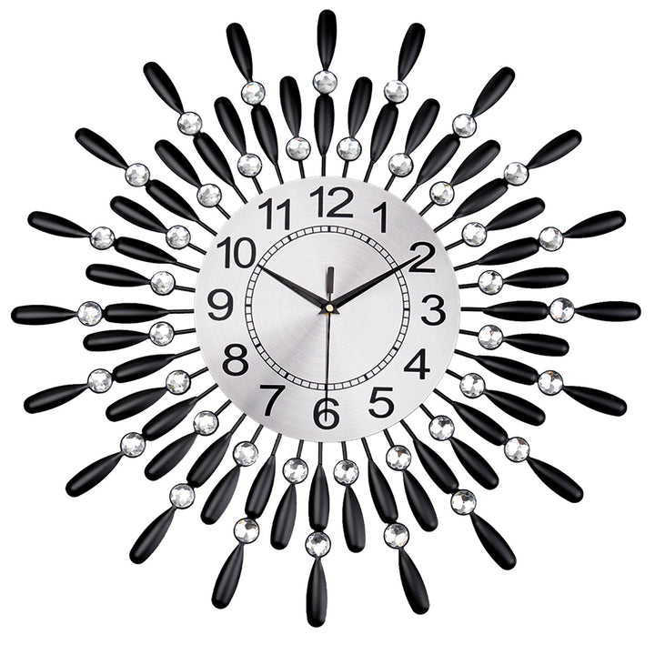 Crystals Quartz Jeweled Wall Clock
