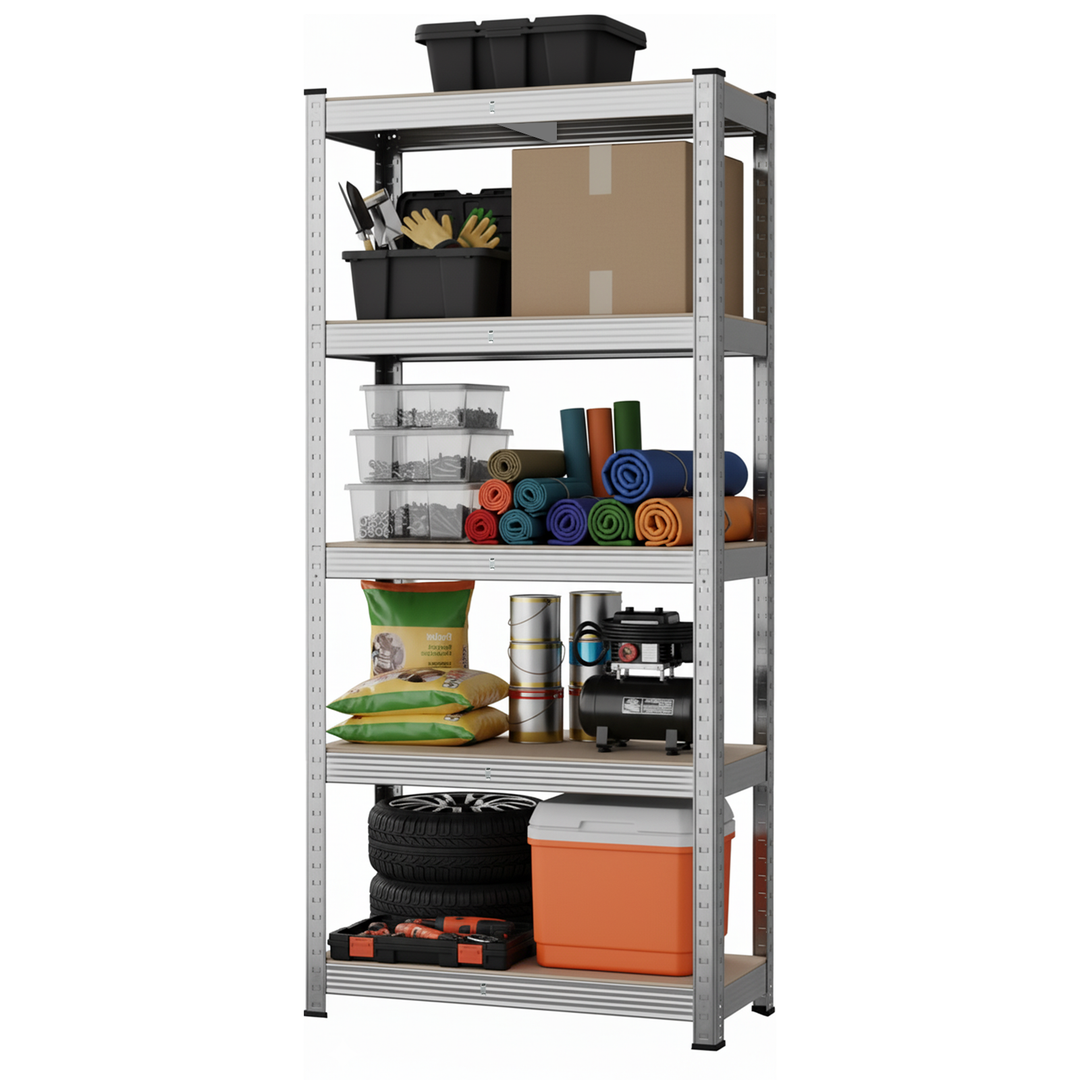5-Tier Heavy Duty Garage Storage Racking Shelf - 150 x 70 x 30cm