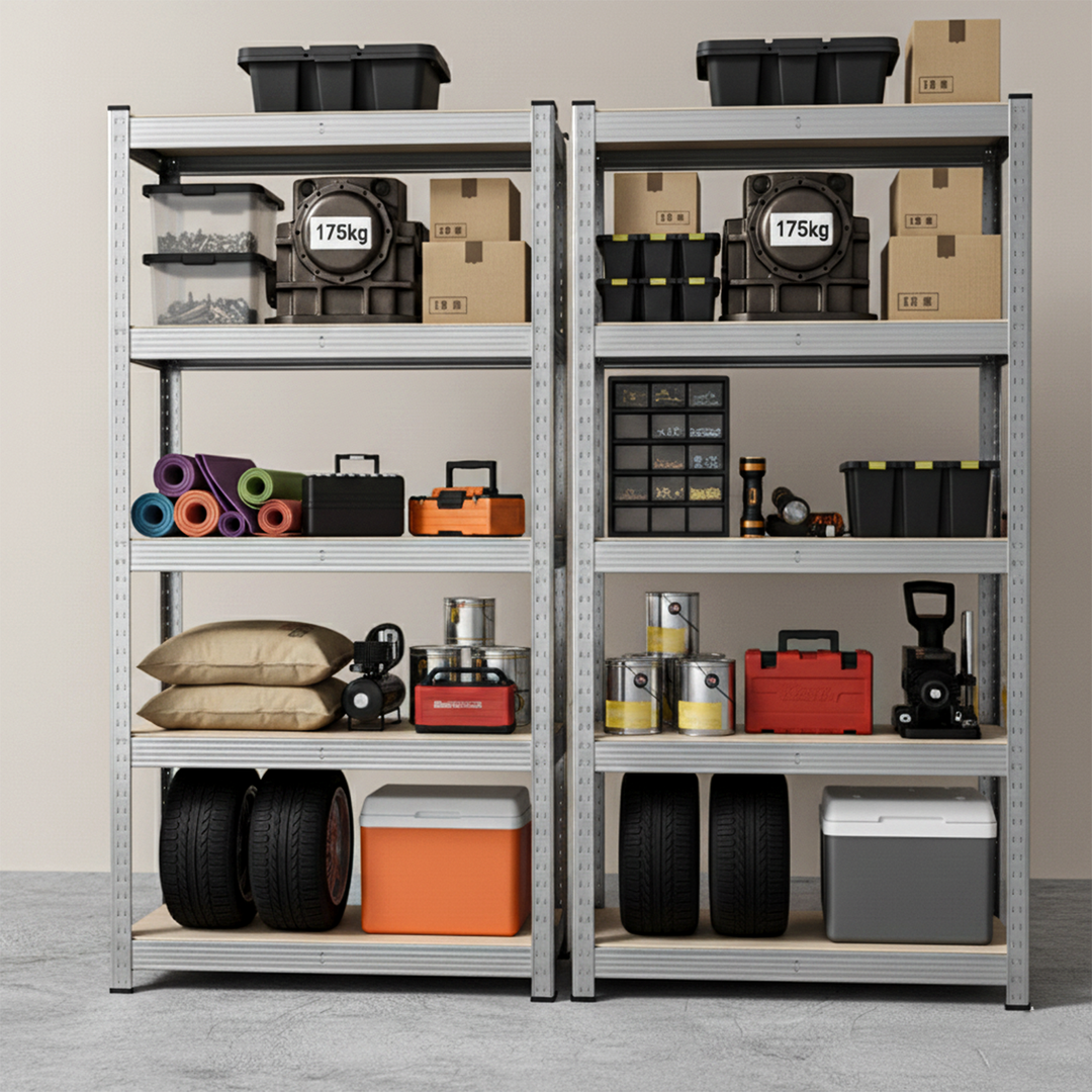 5-Tier Heavy Duty Garage Storage Racking Shelf - 150 x 70 x 30cm