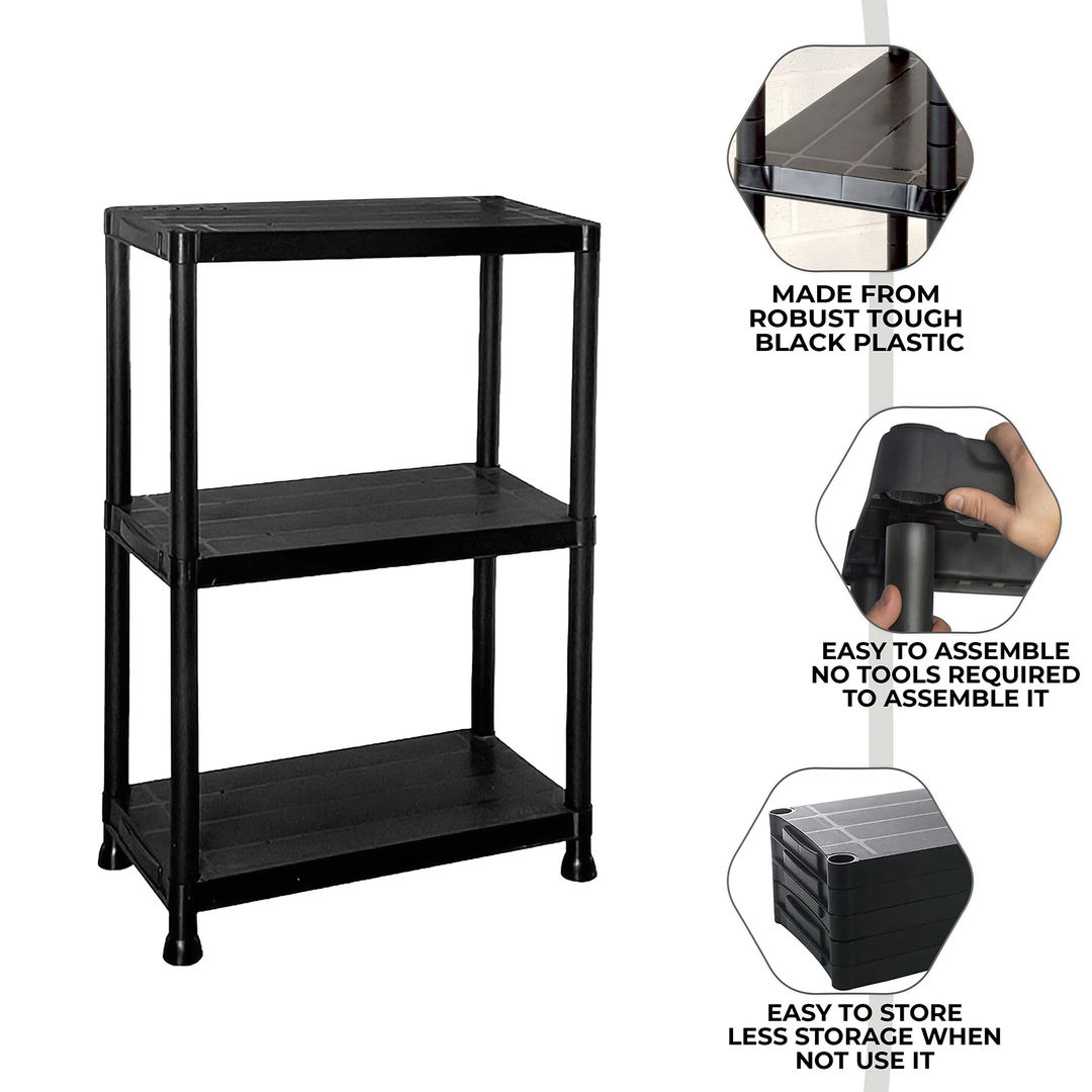3/4/5 Tier Plastic Racking Shelving Storage Unit
