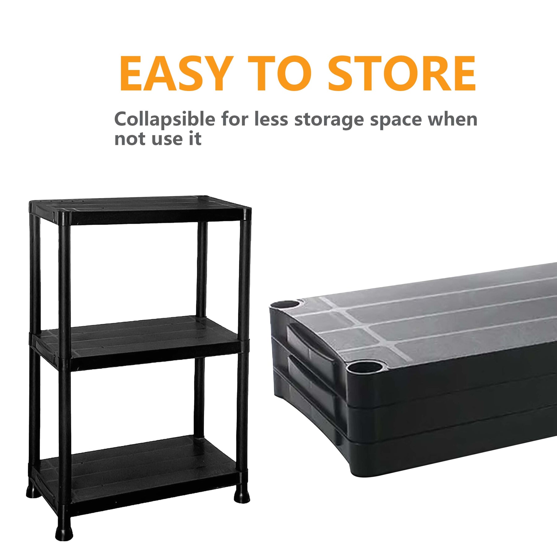 3/4/5 Tier Plastic Racking Shelving Storage Unit - Dennyshop UK