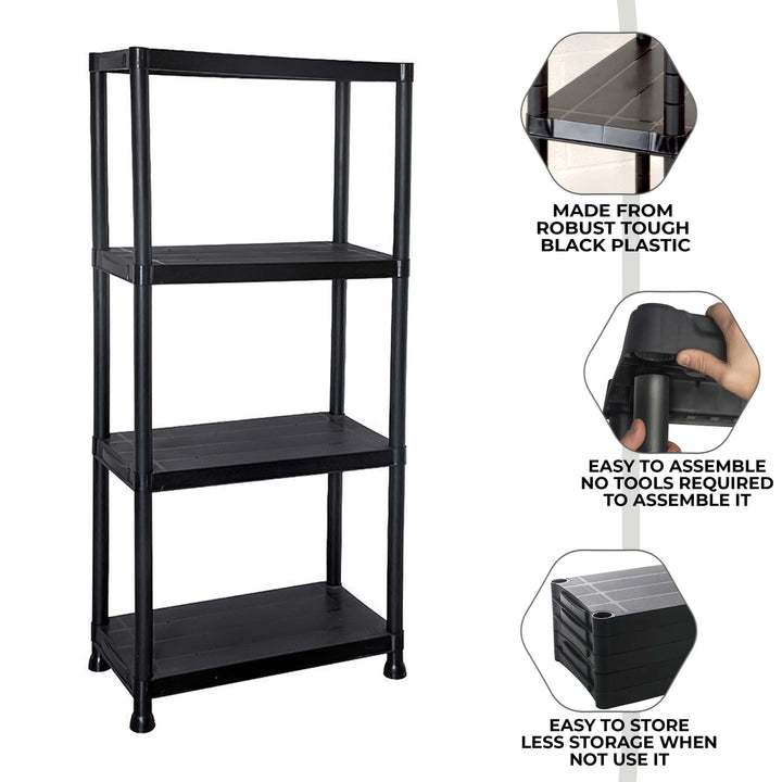 3/4/5 Tier Plastic Racking Shelving Storage Unit