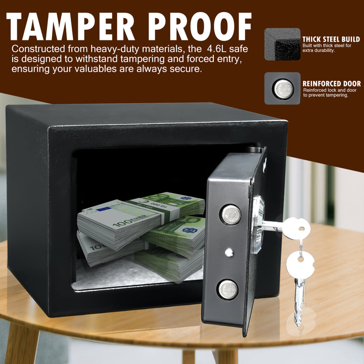 4.6L Lockable Money Safe Box