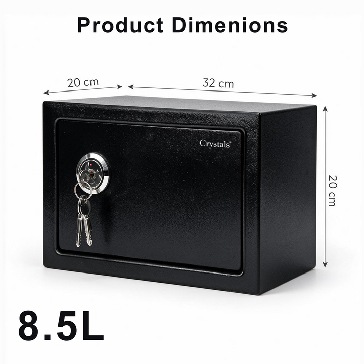 8.5L Heavy Duty Steel Safe Box
