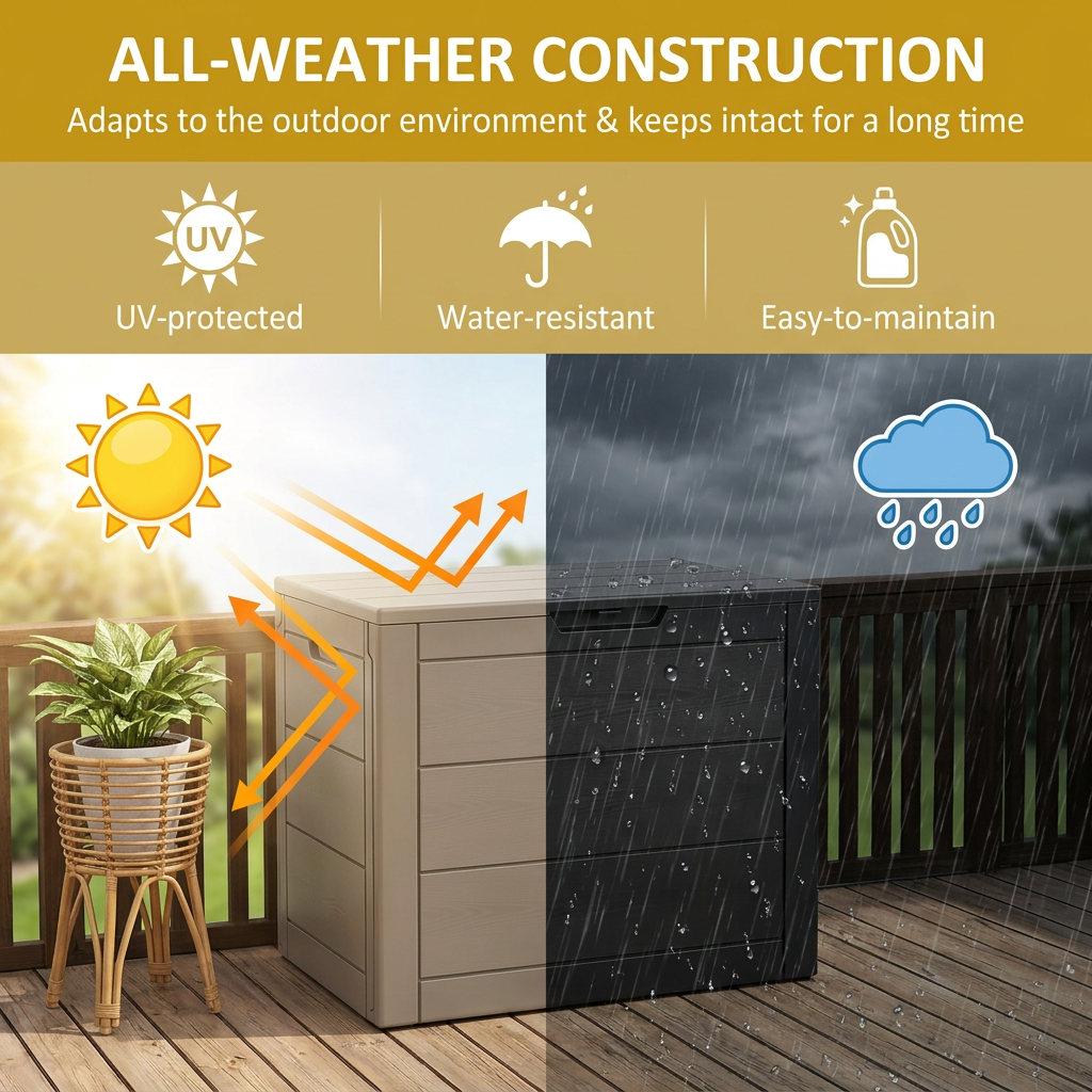 110L Outdoor Storage Box with Lid
